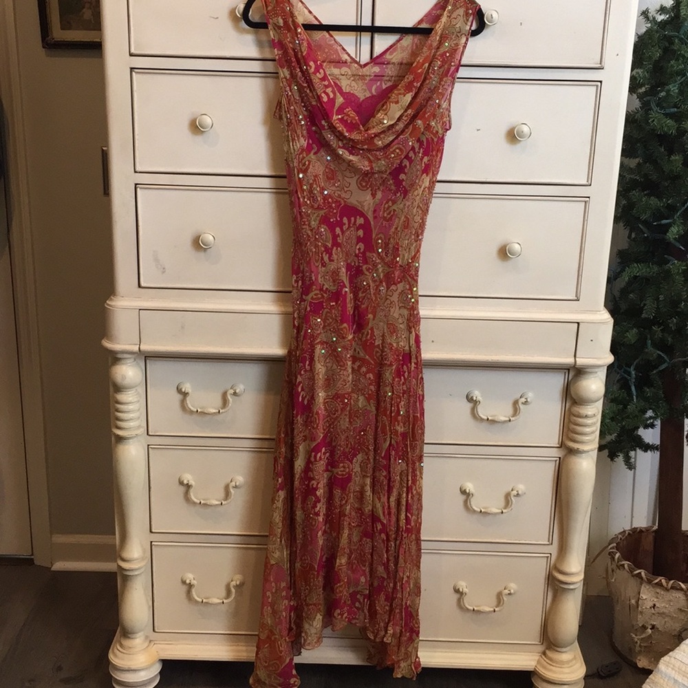 NWOT Sexy silk chiffon evening dress